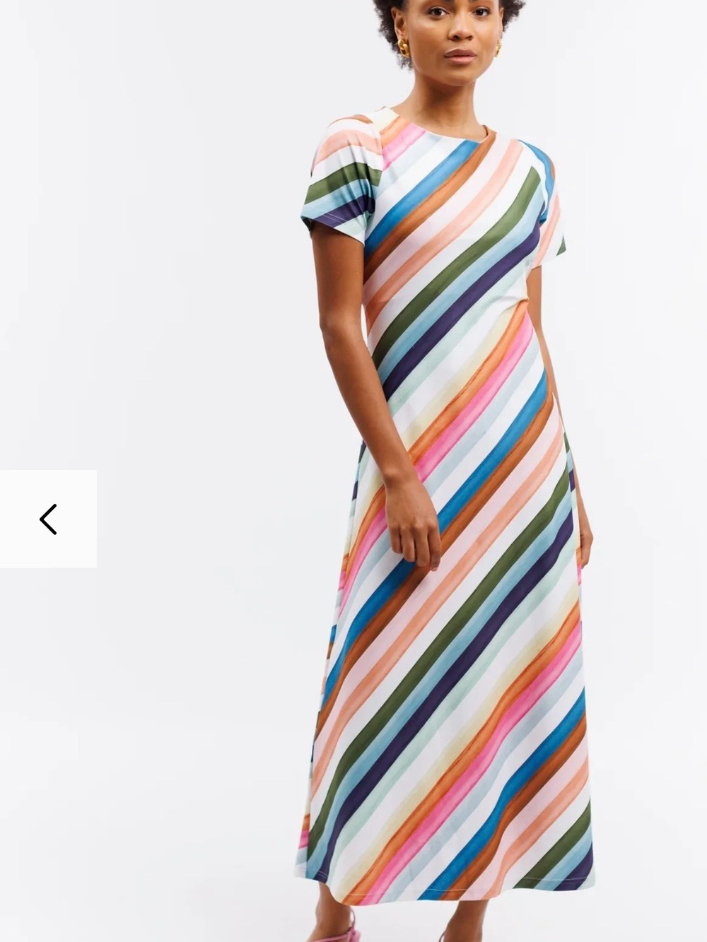 Smith & Quinn GoGo Stripe Celine Dress Short-Sleeve Maxi Dress